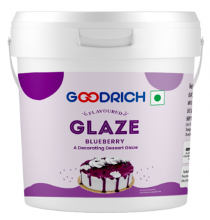 Goodrich Blueberry Flavoured Glaze adding a glossy, sparkling shine to cakes, pastries, and sweet buns, enhancing both taste and visual appeal.