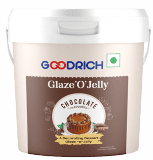 Goodrich Chocolate Glaze 'O' Jelly providing a glossy finish and rich chocolate flavor on cakes, enhancing both taste and presentation.