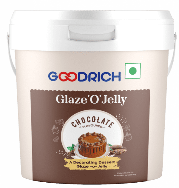 Goodrich Chocolate Glaze 'O' Jelly providing a glossy finish and rich chocolate flavor on cakes, enhancing both taste and presentation.