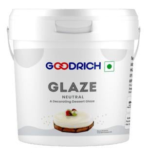 Goodrich Neutral Glaze adding a clear, glossy finish to cakes, pastries, and desserts, enhancing their presentation without changing the flavor.