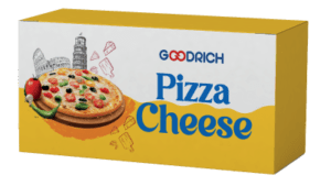 Block of Pizza Cheese, ideal for melting on pizzas and creating that classic cheesy stretch.