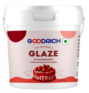 Goodrich Strawberry Flavoured Glaze adding a glossy finish and sweet strawberry flavor to cakes, pastries, and desserts, enhancing both taste and presentation.